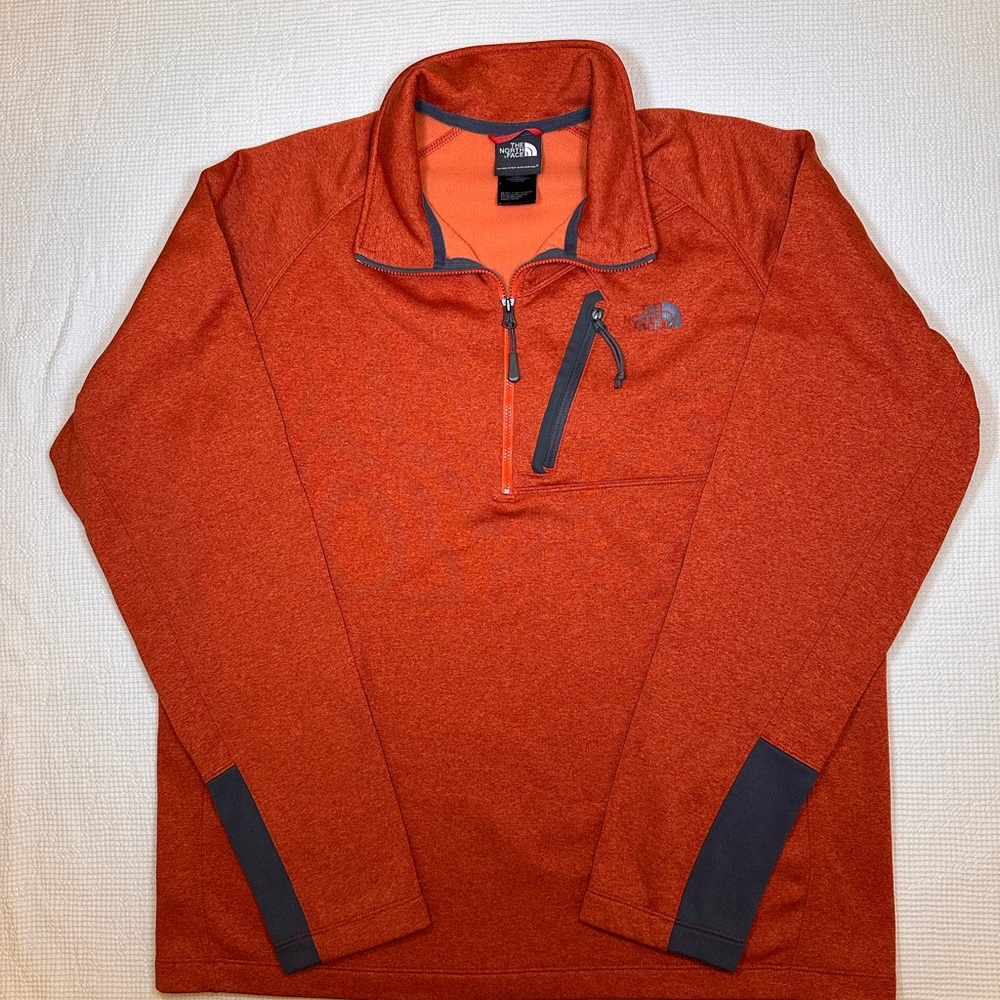 The North Face Burnt Orange Zip Pullover